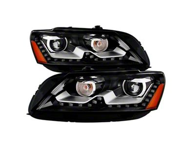 Xtune Volkswagen Passat 12-14 OE Projector Headlights Not Compatible w/ Hid Black PRO-JH-VP12-NA-BK