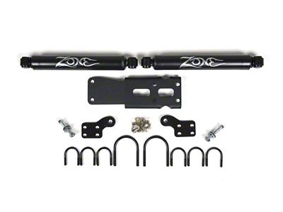 Zone Offroad 07-18 Jeep Wrangler JK Dual Steering Stabilizer Kit - ZON7450
